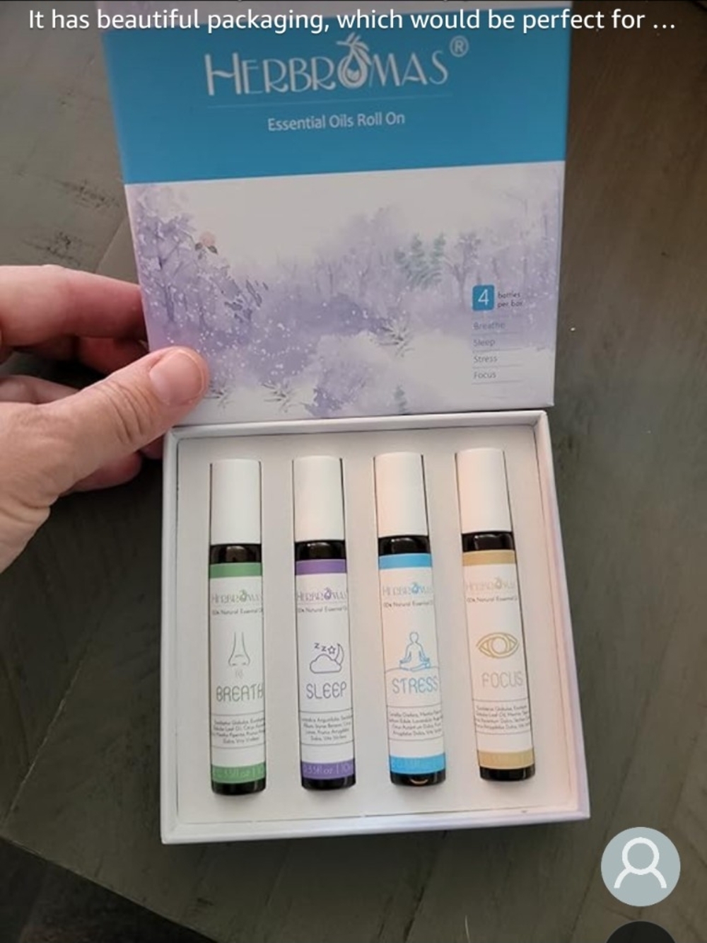 🌸 4/$10 Herbaromas Aromatherapy Essential Oil Roll-On Set - 4 Bottles - Picture 3 of 3